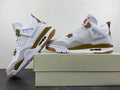 retro premium Air Jordan 4 White Gold