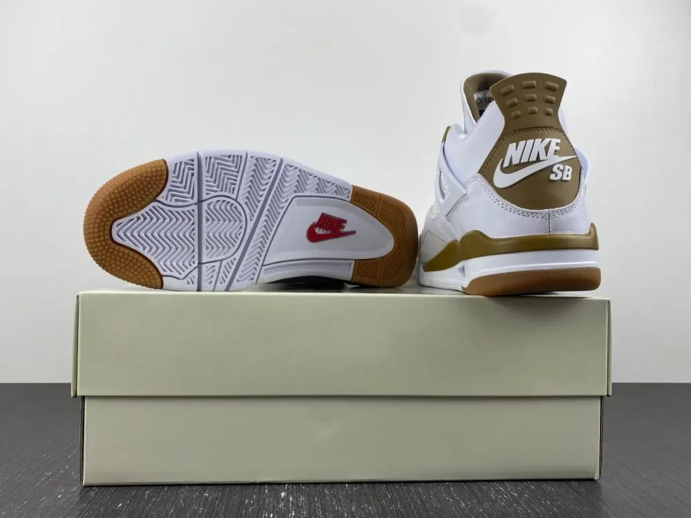 retro premium Air Jordan 4 White Gold - Hình 4