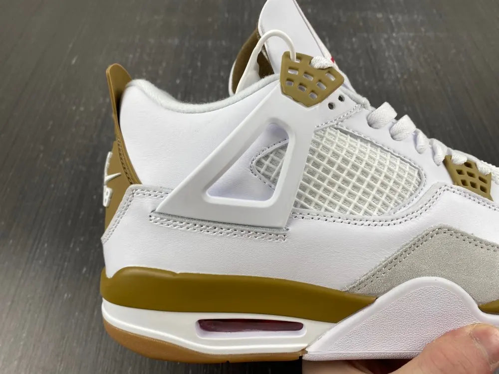 retro premium Air Jordan 4 White Gold - Hình 15