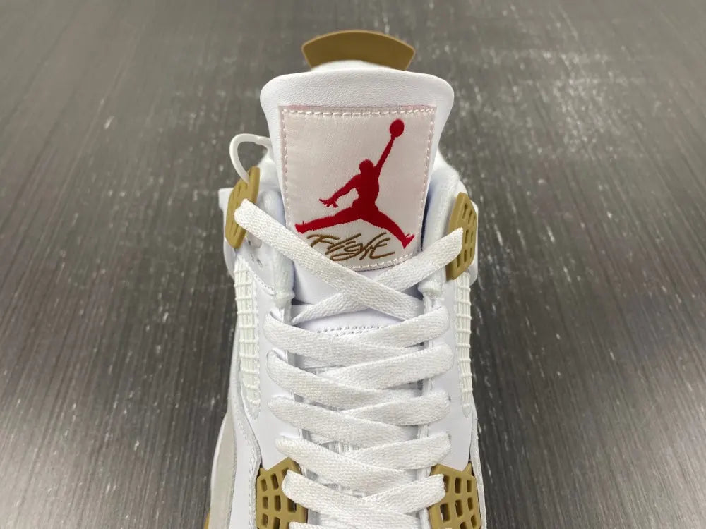 retro premium Air Jordan 4 White Gold - Hình 10