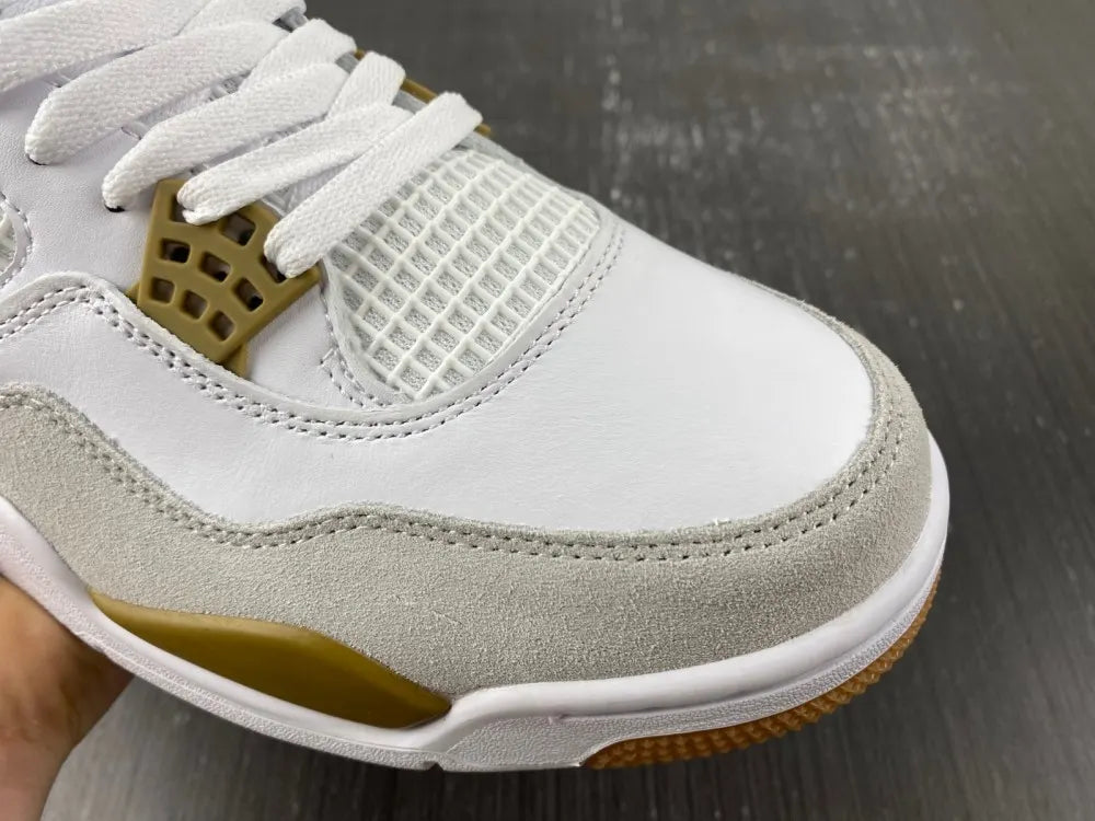 retro premium Air Jordan 4 White Gold - Hình 13