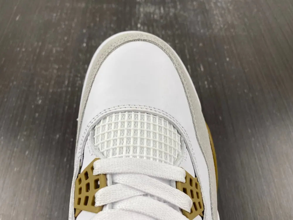 retro premium Air Jordan 4 White Gold - Hình 9