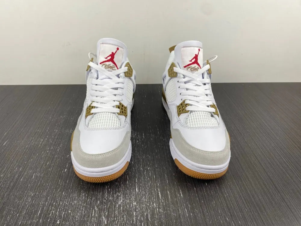 retro premium Air Jordan 4 White Gold - Hình 17