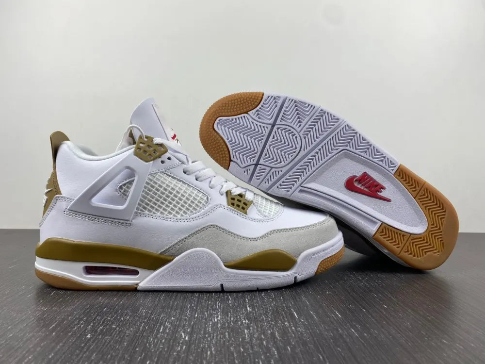 retro premium Air Jordan 4 White Gold - Hình 14