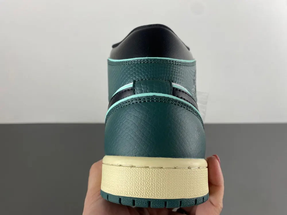 Air Jordan 1 Mid Green Black - Hình 7