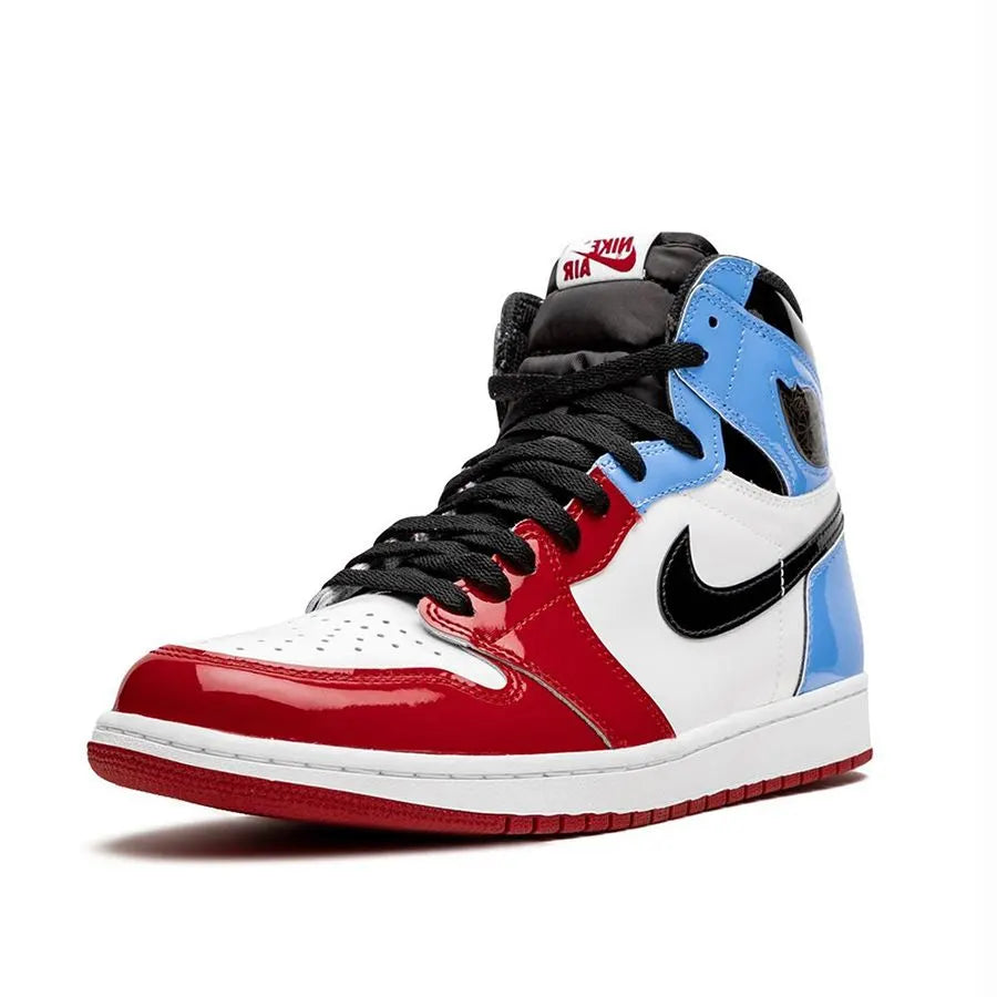 Air Jordan 1 Patent Red Blue - Hình 3