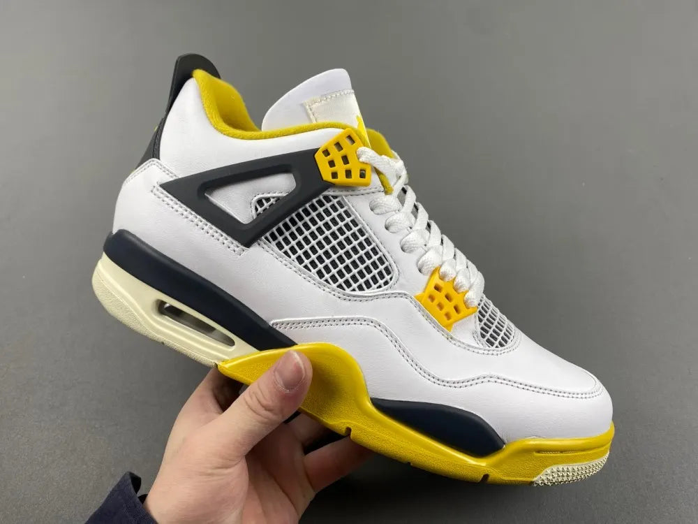 retro Air Jordan 4 White/Yellow - Hình 9