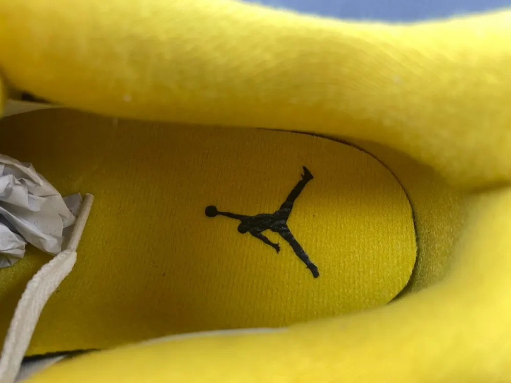 retro Air Jordan 4 White/Yellow - Hình 7