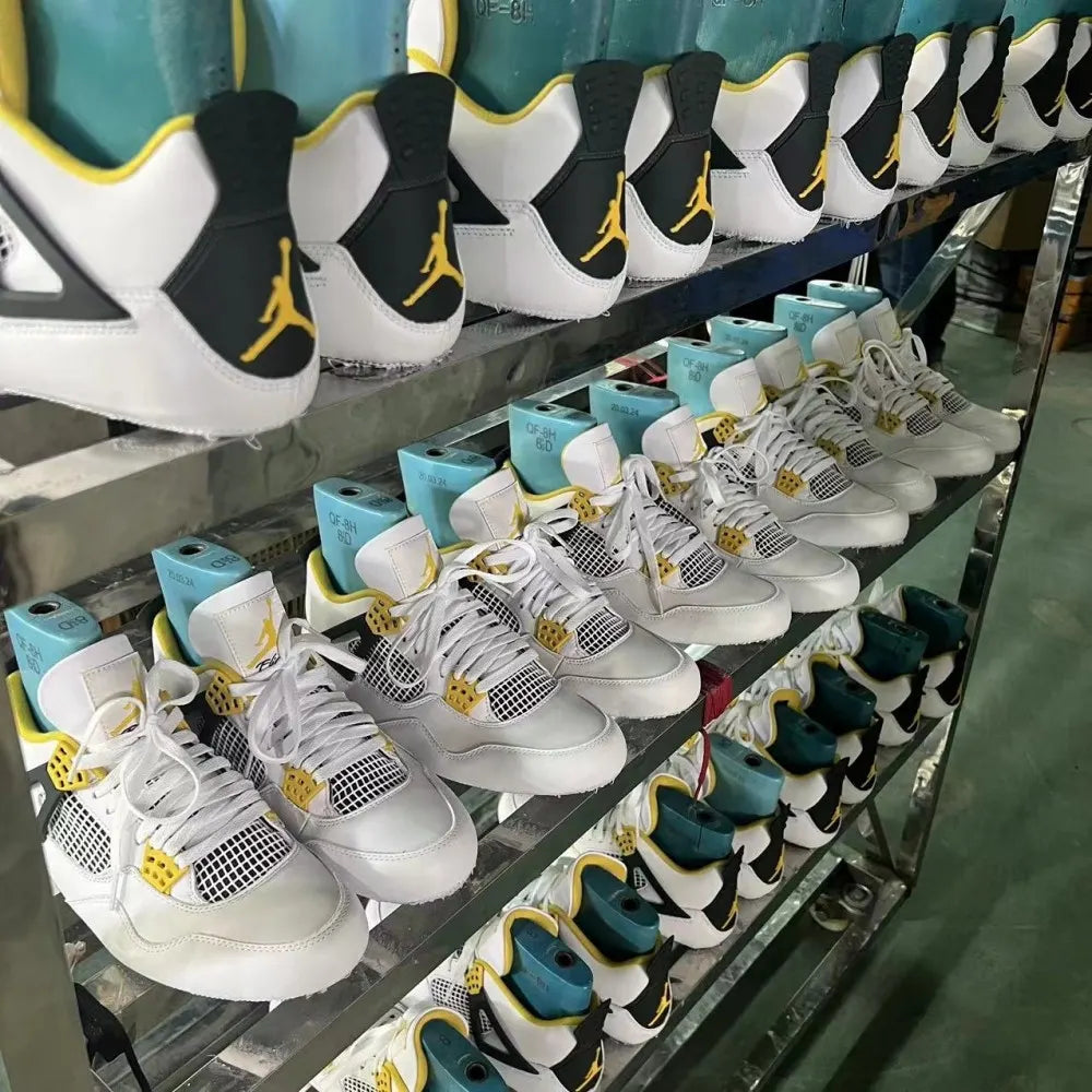 retro Air Jordan 4 White/Yellow - Hình 3