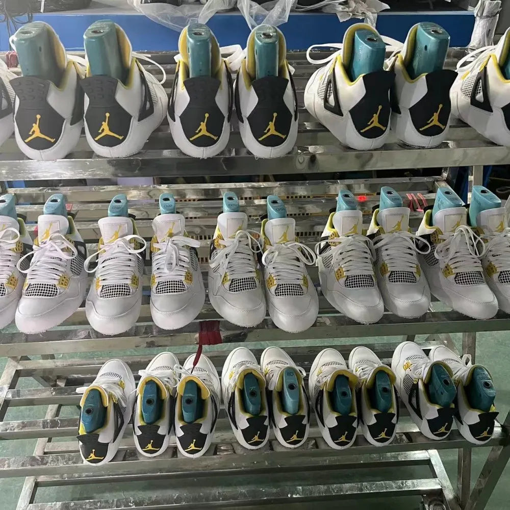 retro Air Jordan 4 White/Yellow - Hình 2
