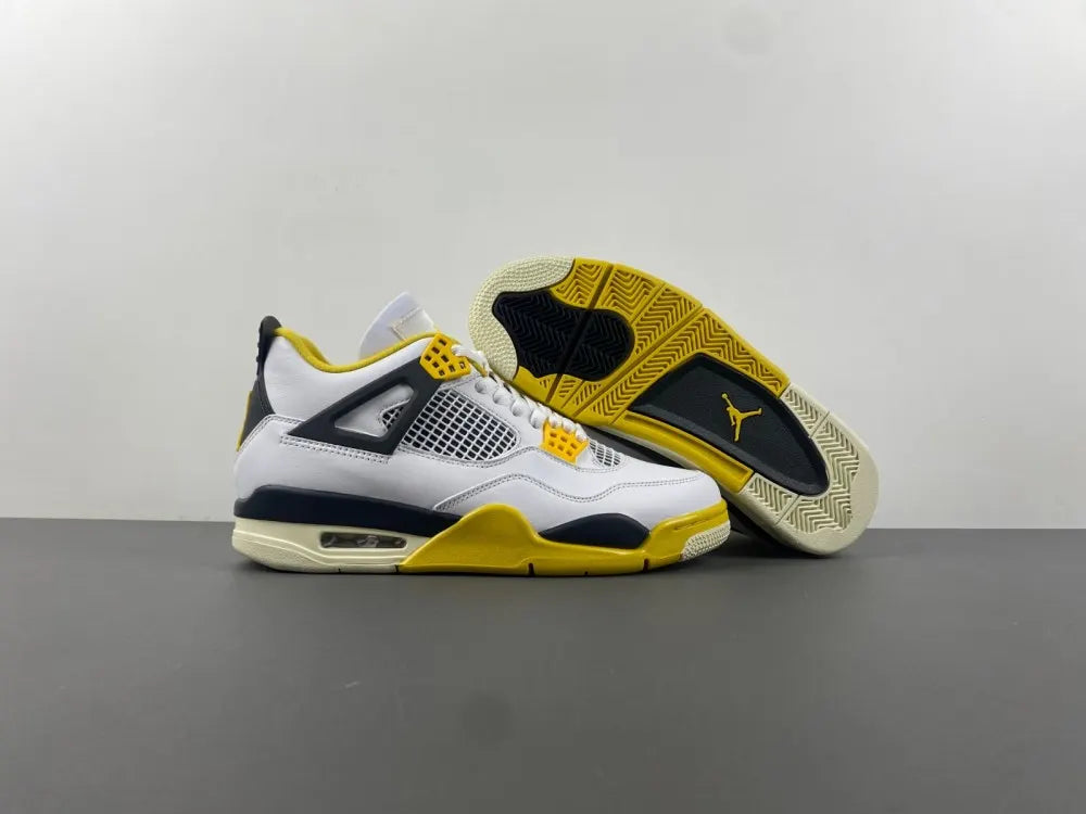 retro Air Jordan 4 White/Yellow - Hình 14