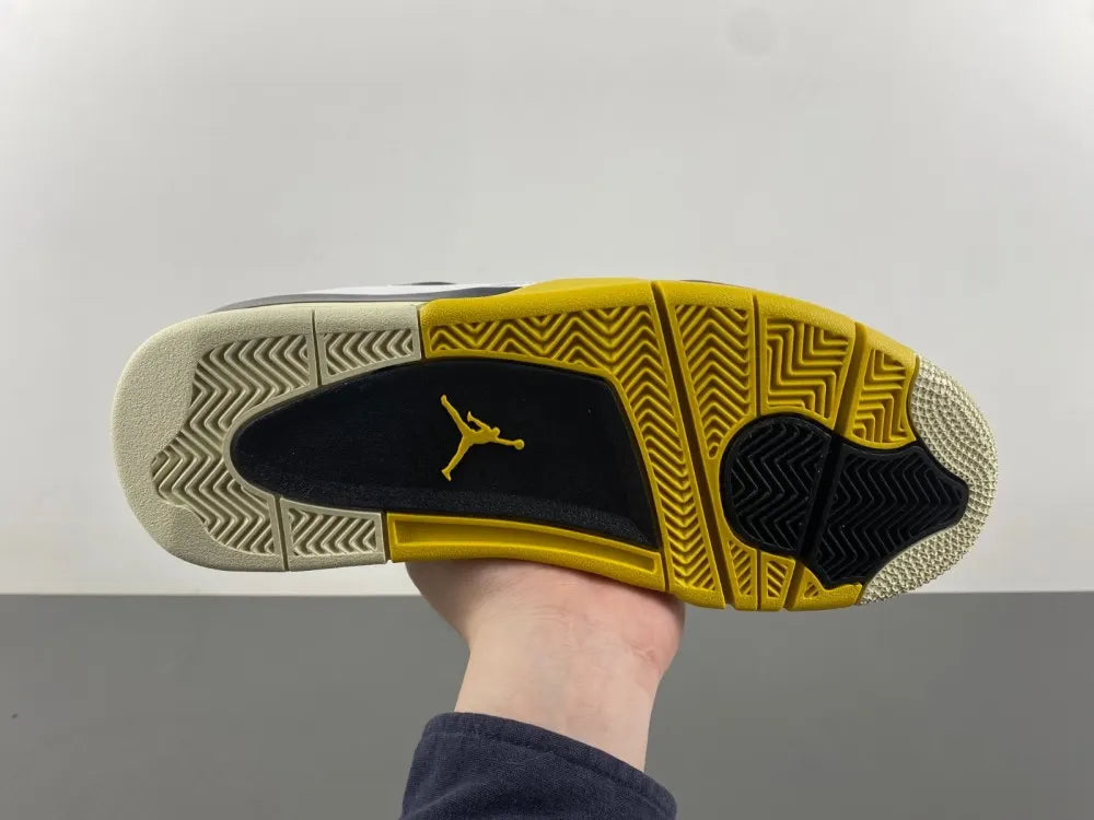 retro Air Jordan 4 White/Yellow - Hình 8