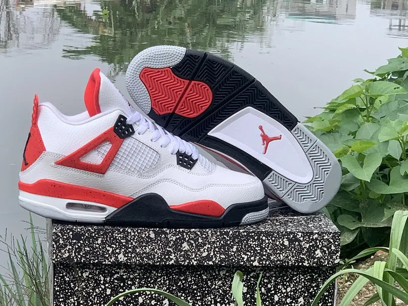 Air Jordan 4 White Fire Red - Hình 5