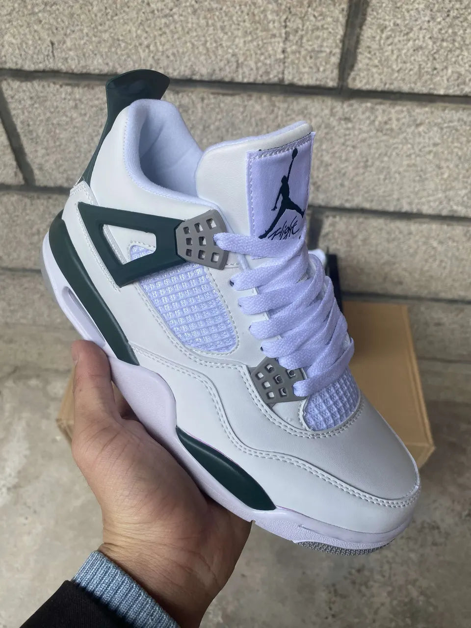 retro Air Jordan 4 White Green