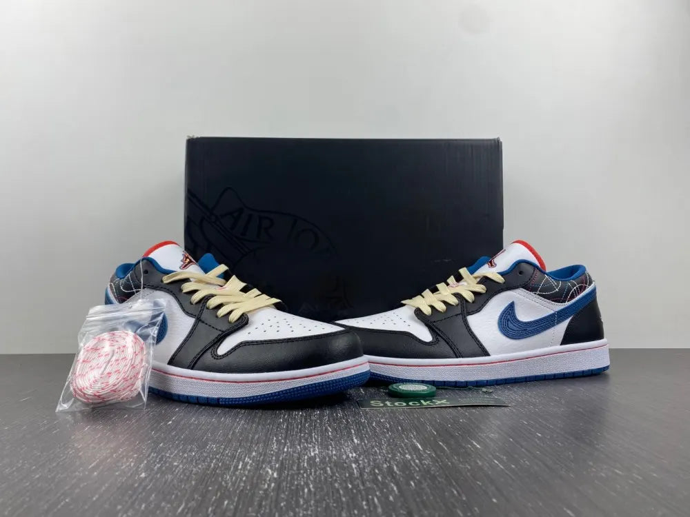 Air Jordan Low Black/White Stitch - Hình 5
