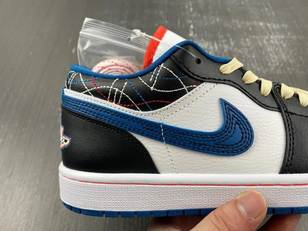Air Jordan Low Black/White Stitch - Hình 13