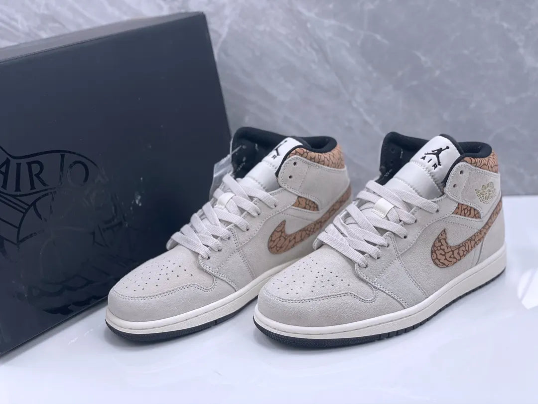 Air Jordan 1 Mid Elephant Print
