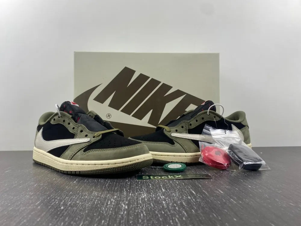 Air Jordan 1 Low Travis Scott Olive - Hình 5
