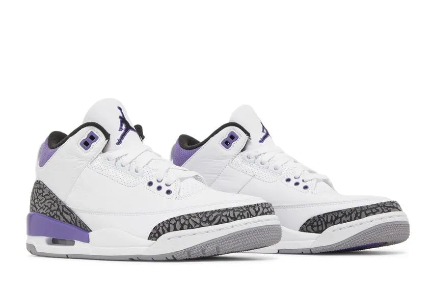 retro Air Jordan 3 White Violet - Hình 5