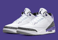 retro Air Jordan 3 White Violet