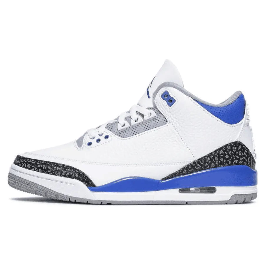 premium Air Jordan 3 White Blue - Hình 4