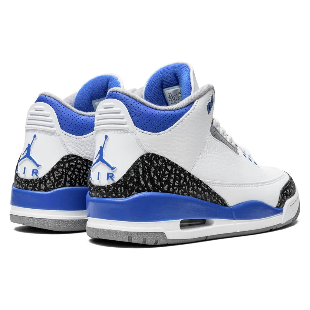 premium Air Jordan 3 White Blue - Hình 5