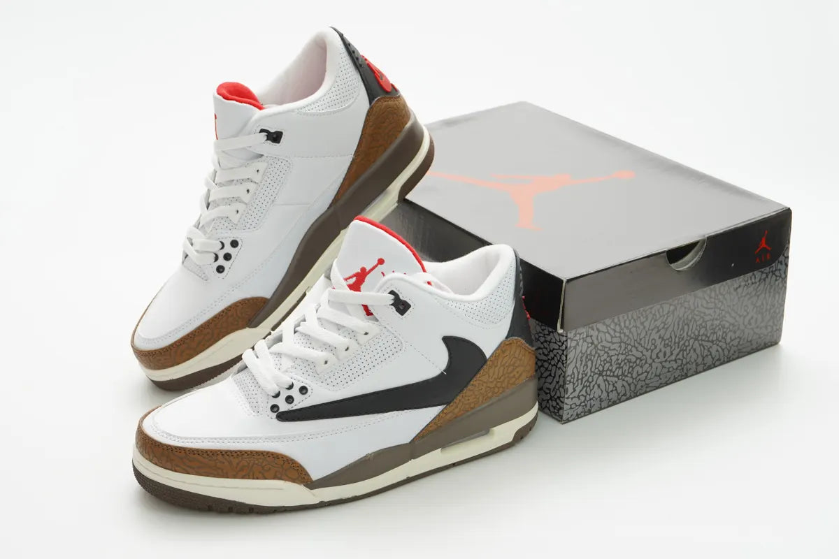 Nike Air Jordan 3 White/Red - Hình 4