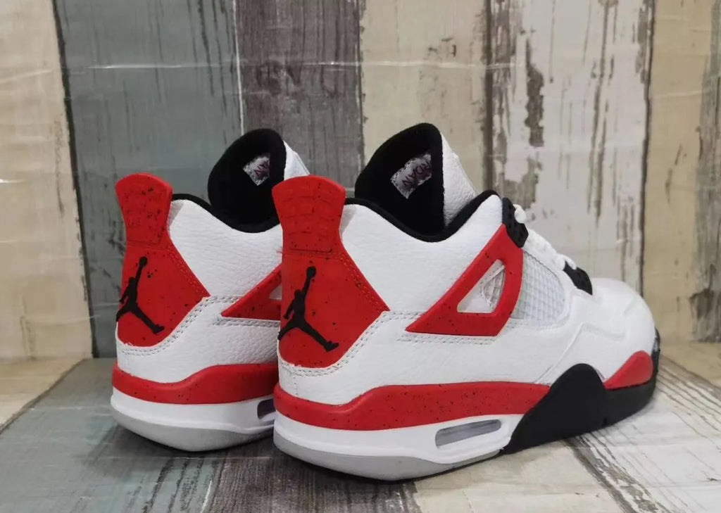 retro speckled Air Jordan 4 White Red