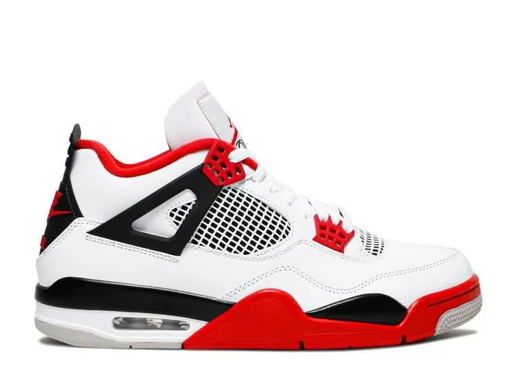 classic Jordan 4 Retro White Red - Hình 2