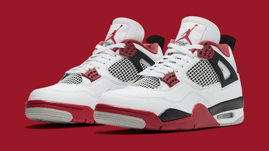 classic Jordan 4 Retro White Red - Hình 3