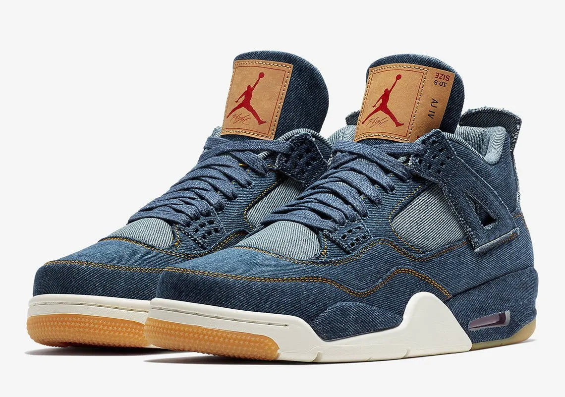 Levi's x Air Jordan 4 Denim Blue - Hình 3