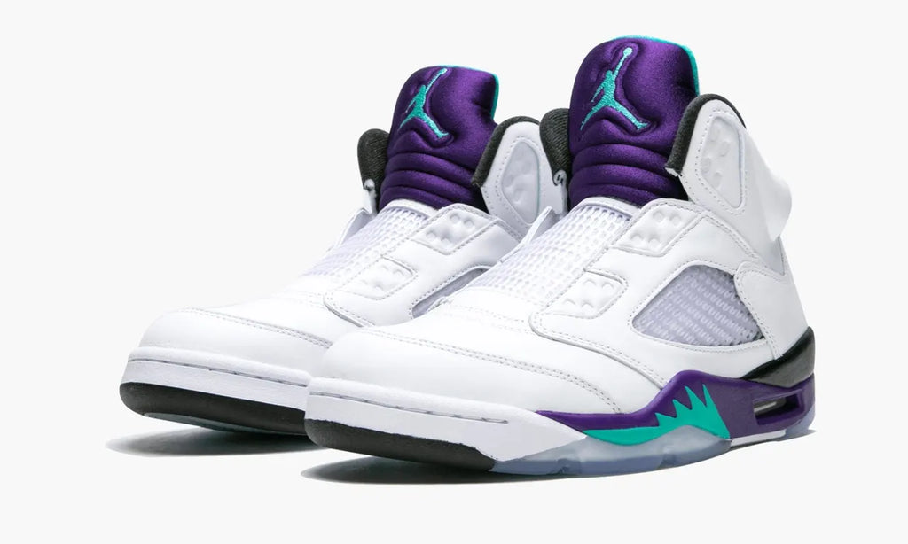 white Air Jordan 5 Alternate Grape - Hình 3
