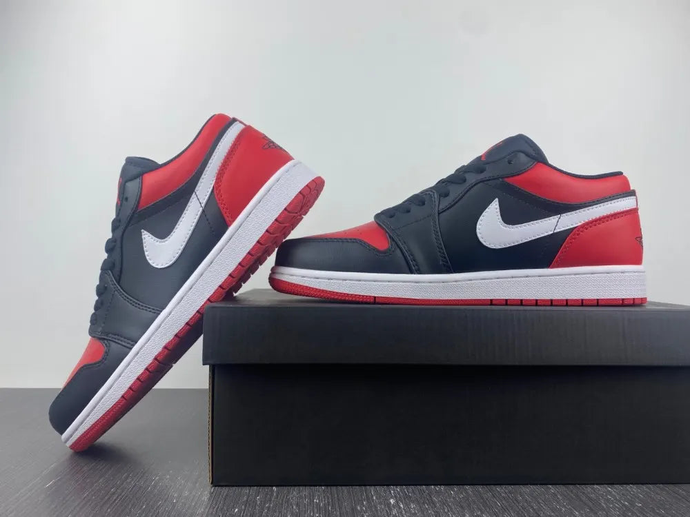 Air Jordan 1 Low Black Red - Hình 14