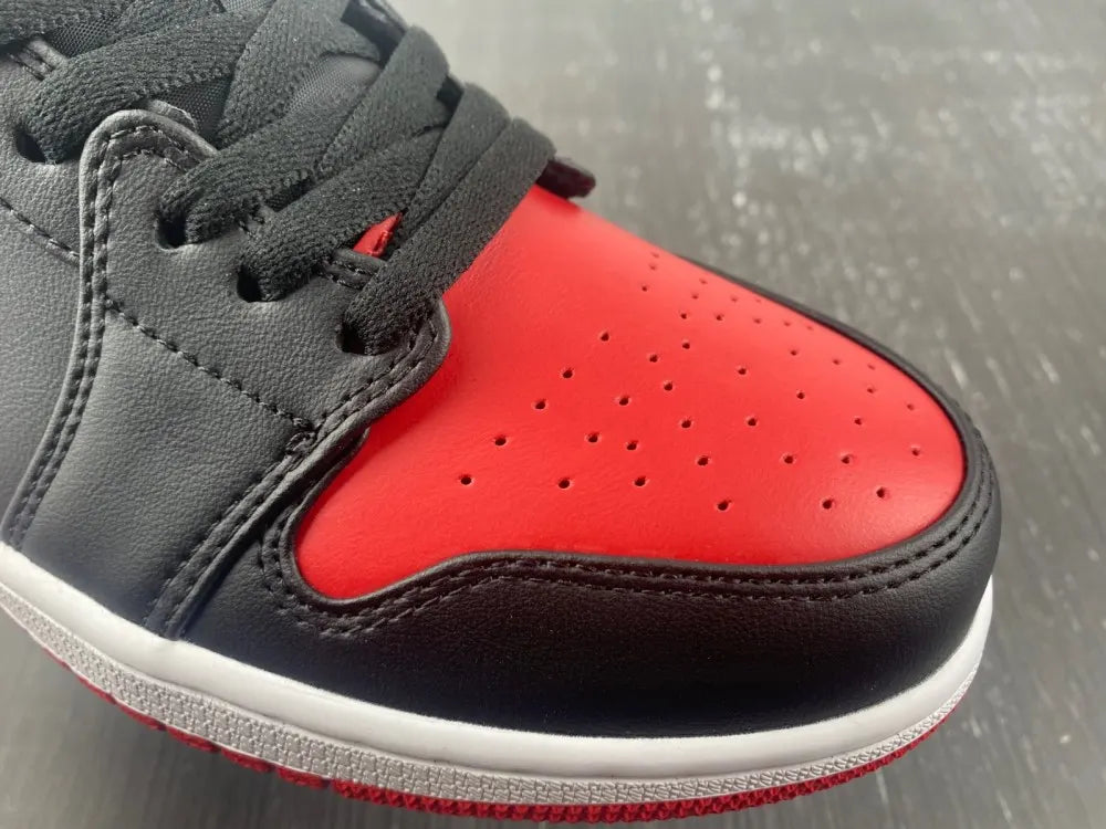 Air Jordan 1 Low Black Red - Hình 11
