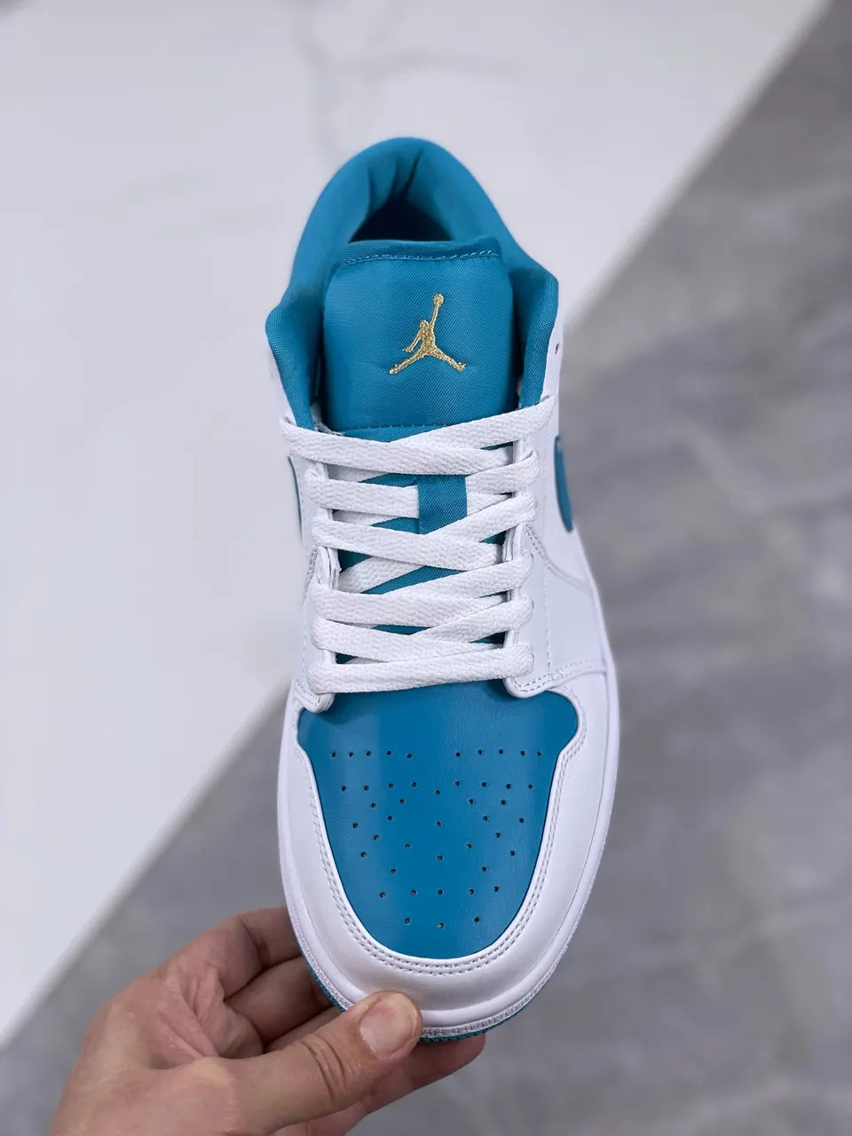 retro Air Jordan 1 Low White Teal - Hình 8