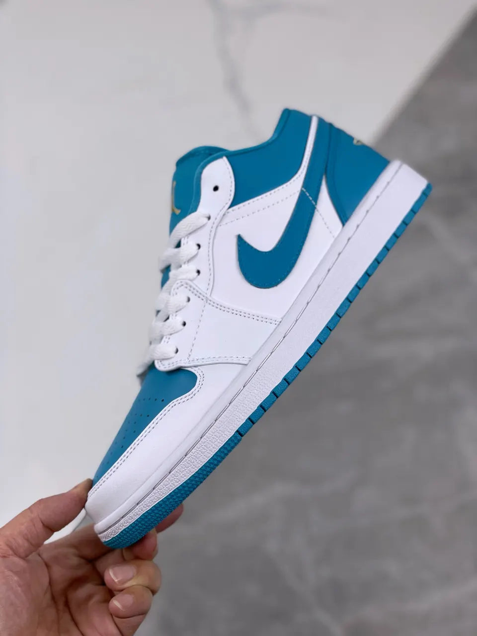 retro Air Jordan 1 Low White Teal - Hình 6
