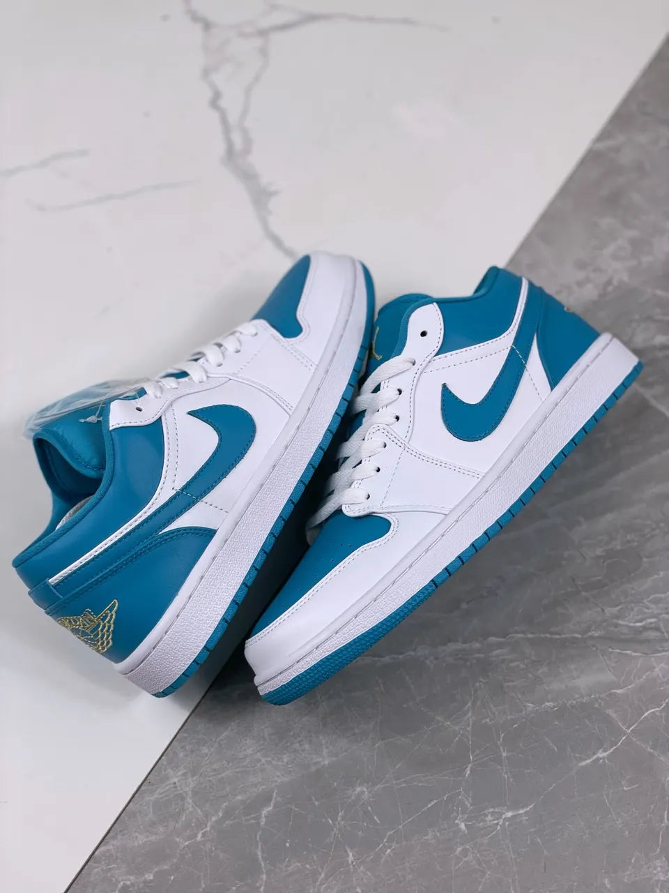 retro Air Jordan 1 Low White Teal - Hình 5