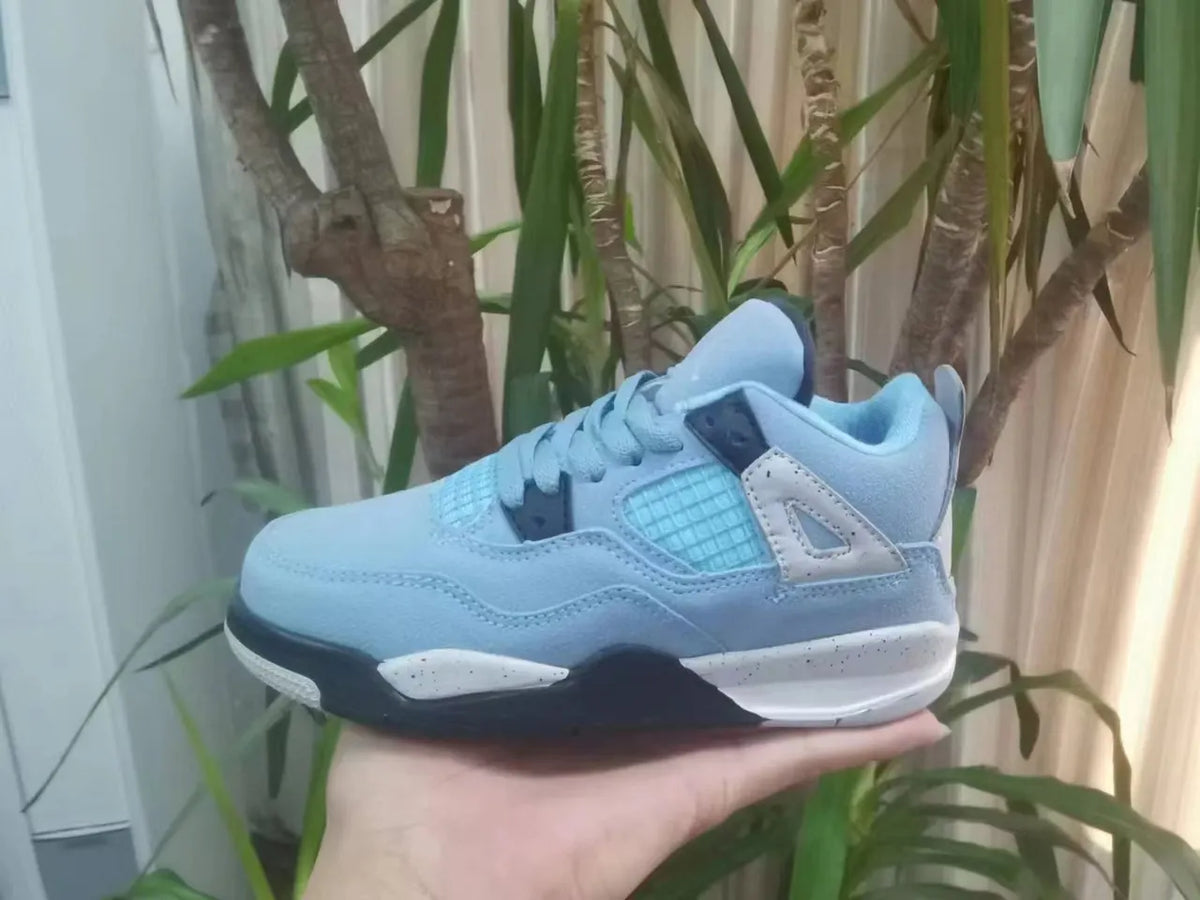 Air Jordan 4 Toddler White/Blue - Hình 5