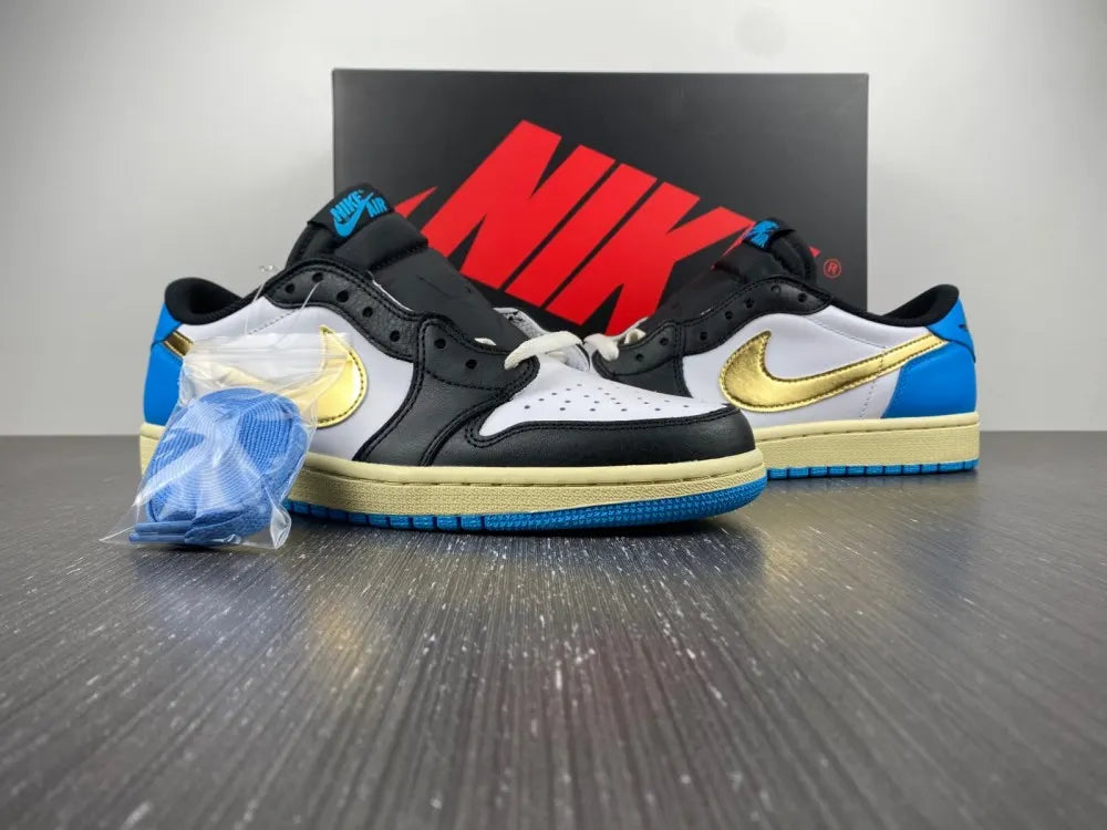 Air Jordan 1 Gold Blue - Hình 6