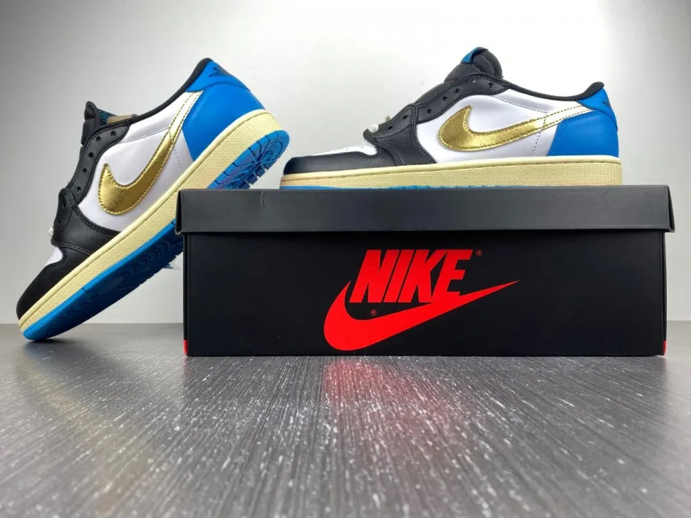 Air Jordan 1 Gold Blue - Hình 5