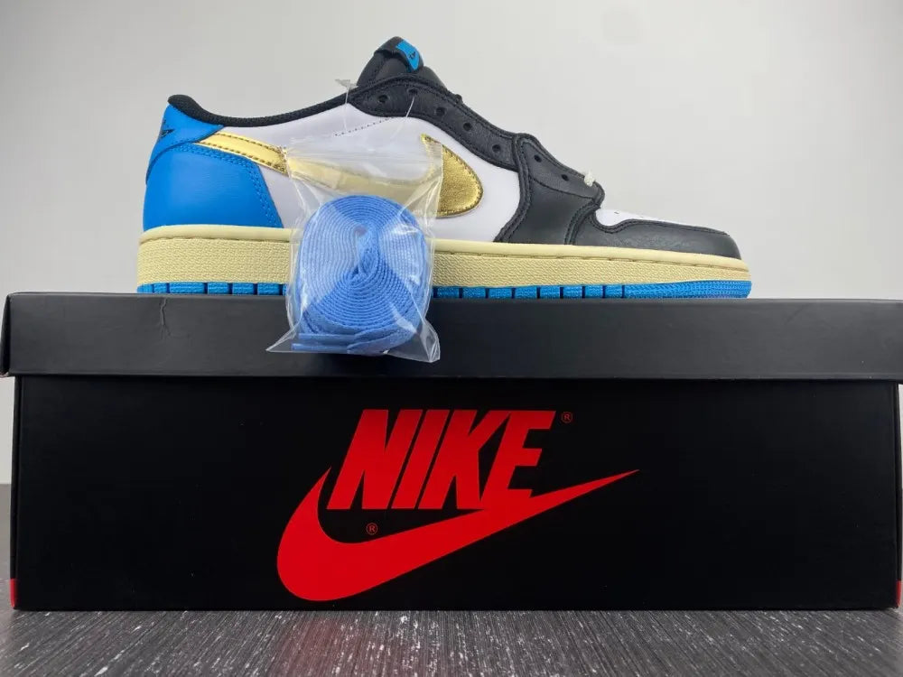 Air Jordan 1 Gold Blue - Hình 3