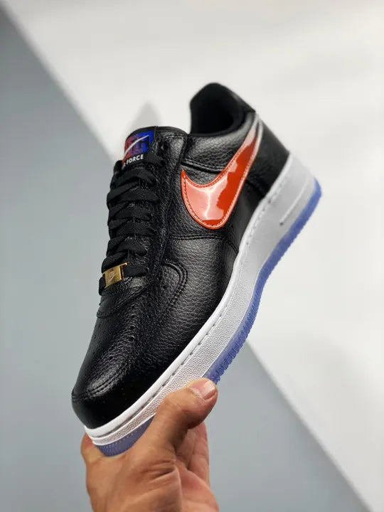 Nike Black Blue Leather - Hình 4