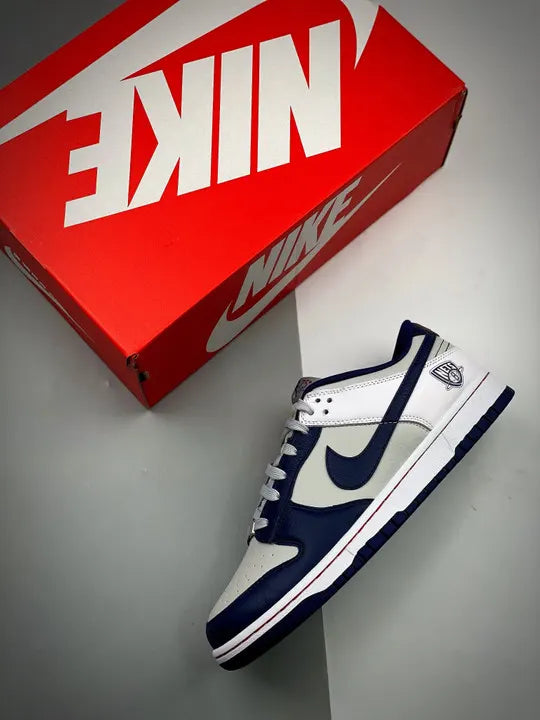 Nike Dunk Low NBA 75th Grey Navy - Hình 3