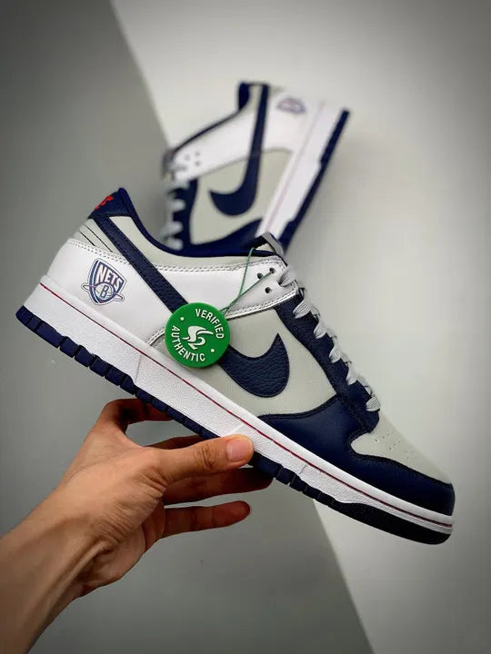 Nike Dunk Low NBA 75th Grey Navy - Hình 2