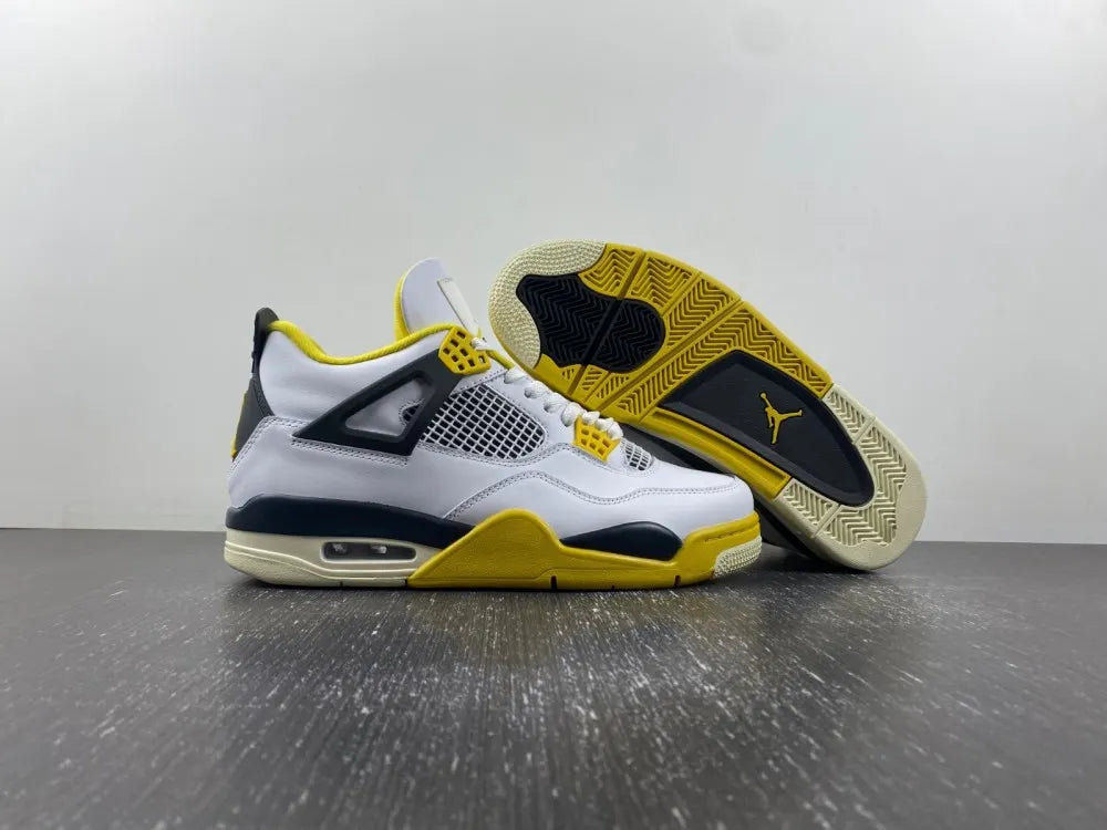 Air Jordan 4 Retro White/Yellow - Hình 11