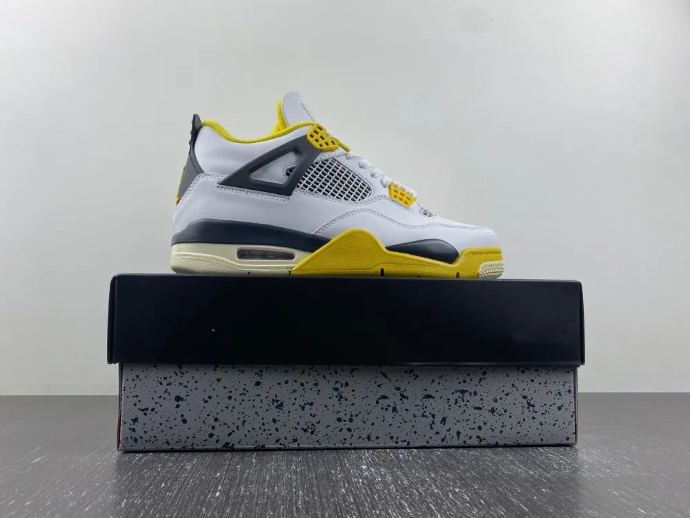 Air Jordan 4 Retro White/Yellow - Hình 2