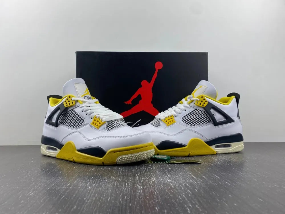 Air Jordan 4 Retro White/Yellow - Hình 14