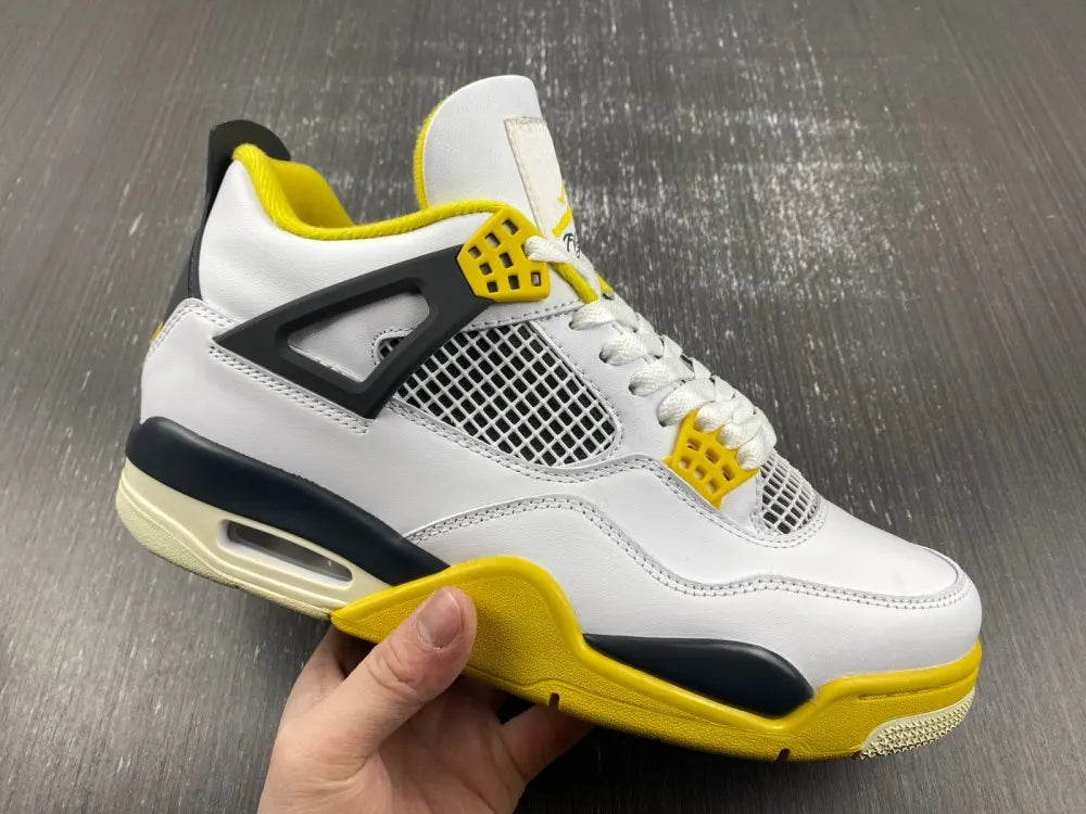 Air Jordan 4 Retro White/Yellow - Hình 12
