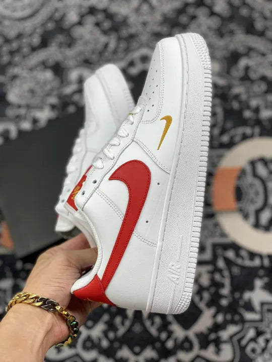 Nike AF1 White Red Gold - Hình 9