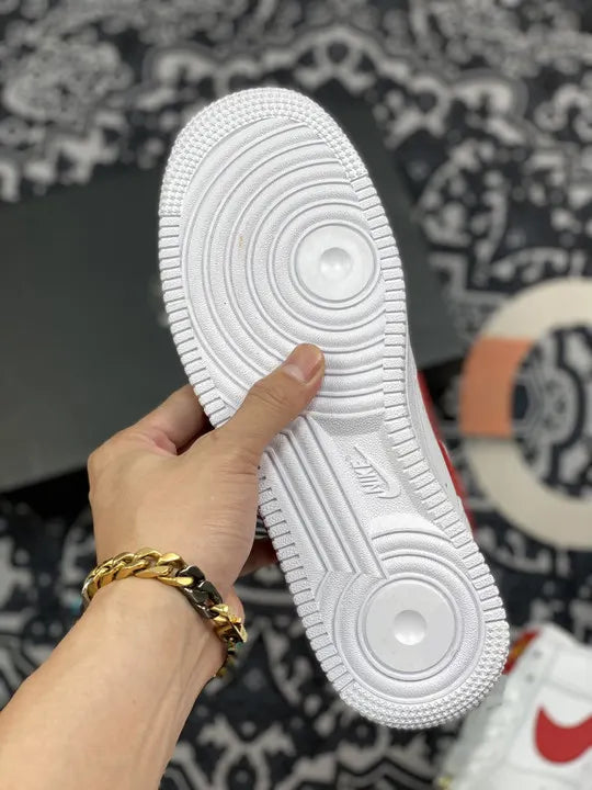 Nike AF1 White Red Gold - Hình 5